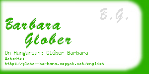 barbara glober business card